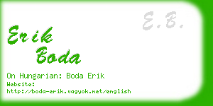 erik boda business card